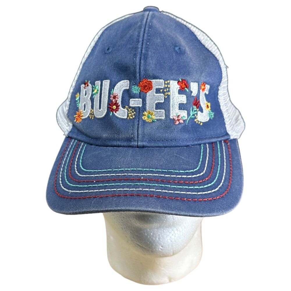 Buc-ee's Floral Embroidered Mesh Trucker Hat One Size